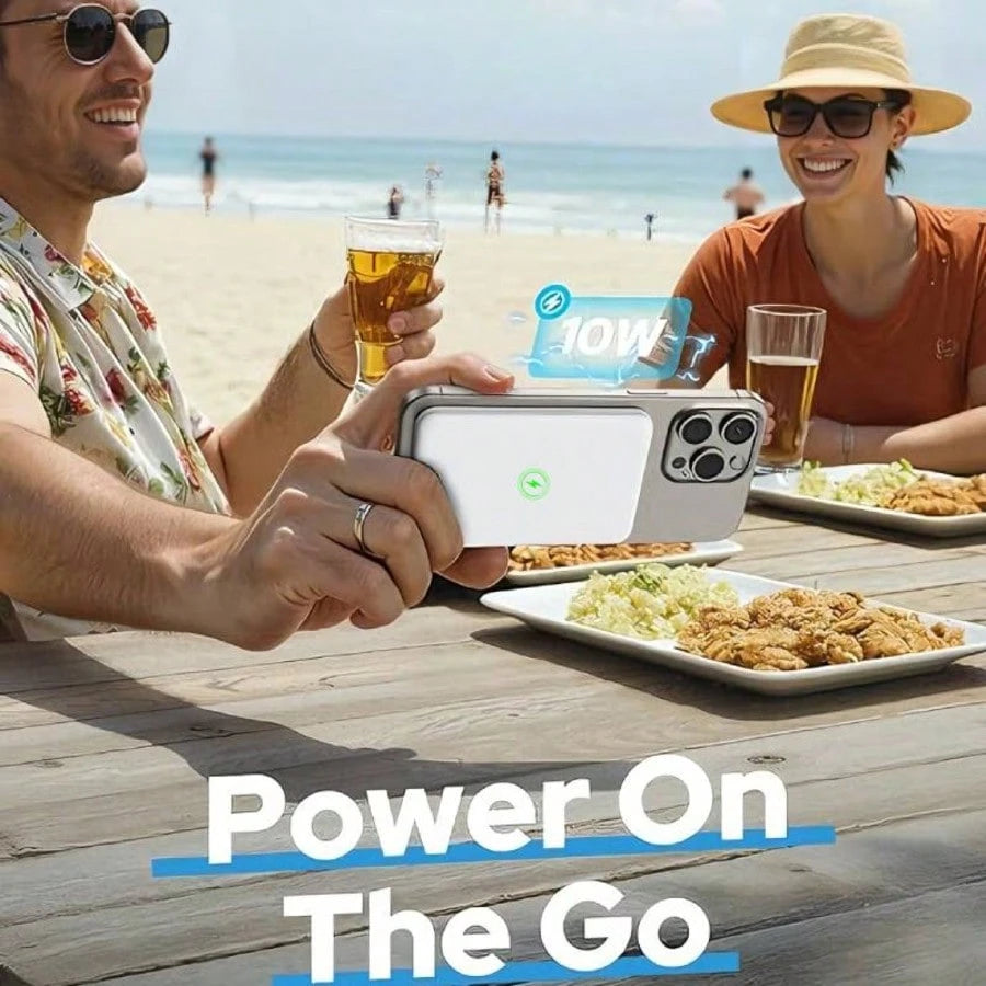 Fast Charging Magnetic Wireless Power Bank With MagSafe Ring Portable Charger, 5000mAh/10000mAh Power Bank For Phone 17/16/15/14/13/12, Battery Pack, Outdoor Travel Use, Graduation Gift, Memorial Day