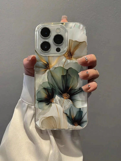 Feather Chiffon E Series Colorful Painted Shockproof Phone Case, Compatible With 17 Pro Max 17 Pro 17 Air 16 15 14 13 12 11 Pro Max XR XS, S24 S23 A04 A05 A14 A12 A15 A33 A53 A32 A35 A34, Durable Prot