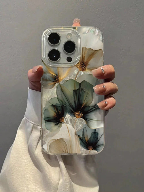 Feather Chiffon E Series Colorful Painted Shockproof Phone Case, Compatible With 17 Pro Max 17 Pro 17 Air 16 15 14 13 12 11 Pro Max XR XS, S24 S23 A04 A05 A14 A12 A15 A33 A53 A32 A35 A34, Durable Prot
