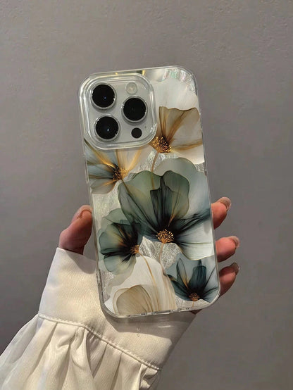 Feather Chiffon E Series Colorful Painted Shockproof Phone Case, Compatible With 17 Pro Max 17 Pro 17 Air 16 15 14 13 12 11 Pro Max XR XS, S24 S23 A04 A05 A14 A12 A15 A33 A53 A32 A35 A34, Durable Prot