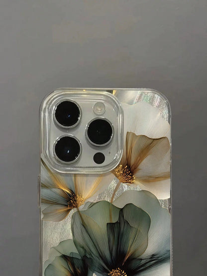 Feather Chiffon E Series Colorful Painted Shockproof Phone Case, Compatible With 17 Pro Max 17 Pro 17 Air 16 15 14 13 12 11 Pro Max XR XS, S24 S23 A04 A05 A14 A12 A15 A33 A53 A32 A35 A34, Durable Prot