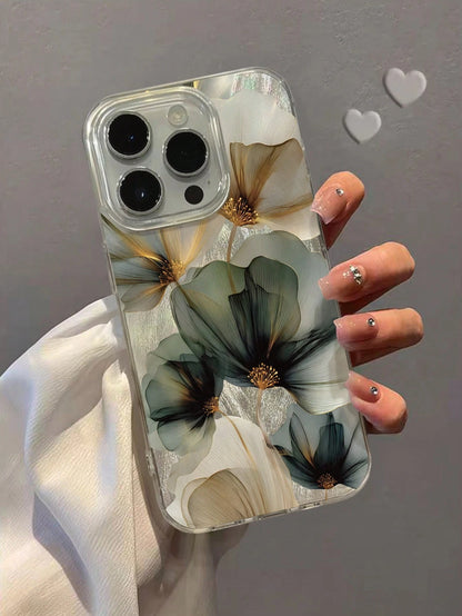 Feather Chiffon E Series Colorful Painted Shockproof Phone Case, Compatible With 17 Pro Max 17 Pro 17 Air 16 15 14 13 12 11 Pro Max XR XS, S24 S23 A04 A05 A14 A12 A15 A33 A53 A32 A35 A34, Durable Prot