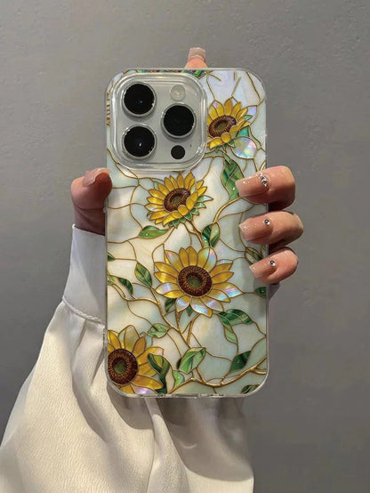 Feather Chiffon E Series Colorful Painted Shockproof Phone Case, Compatible With 17 Pro Max 17 Pro 17 Air 16 15 14 13 12 11 Pro Max XR XS, S24 S23 A04 A05 A14 A12 A15 A33 A53 A32 A35 A34, Durable Prot