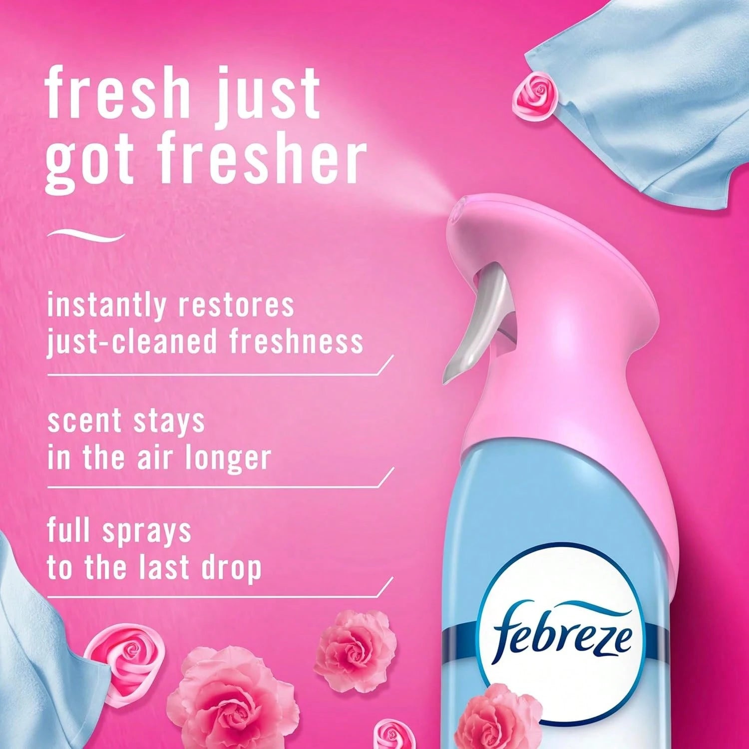 Febreze Air Mist, Air Freshener Spray, Odor Fighting Room Spray, Deodorizer For Home Bathroom Kitchen Office Apartment Dorm Room Classroom, Downy April Fresh Scent, 8.1oz (Pack Of 2): Everything Else