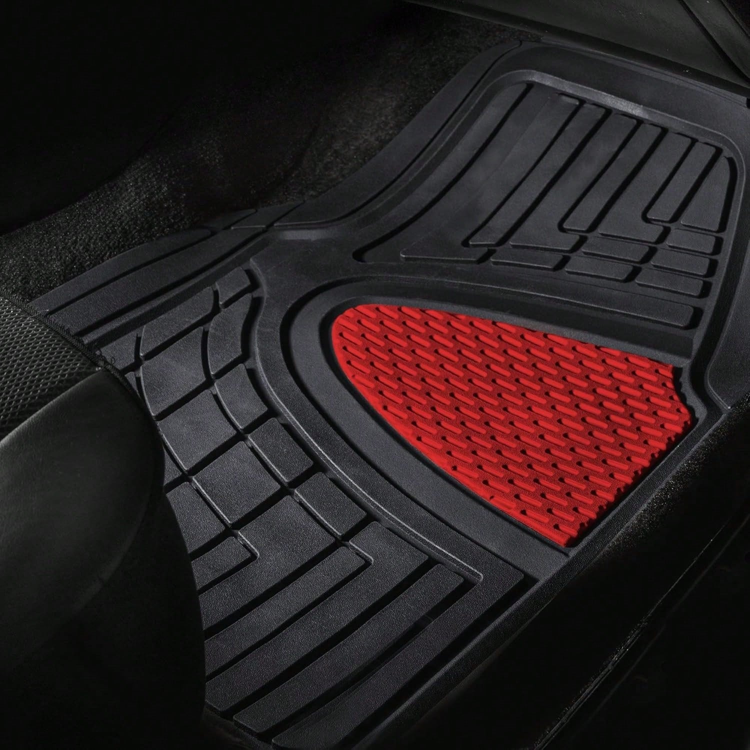 FH Group Car Floor Mats- Heavy-Duty Rubber Floor Mats For Cars, Universal Fit Full Set, Trimmable Automotive Floor Mats, Climaproof Floor Mats For