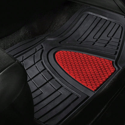 FH Group Car Floor Mats- Heavy-Duty Rubber Floor Mats For Cars, Universal Fit Full Set, Trimmable Automotive Floor Mats, Climaproof Floor Mats For
