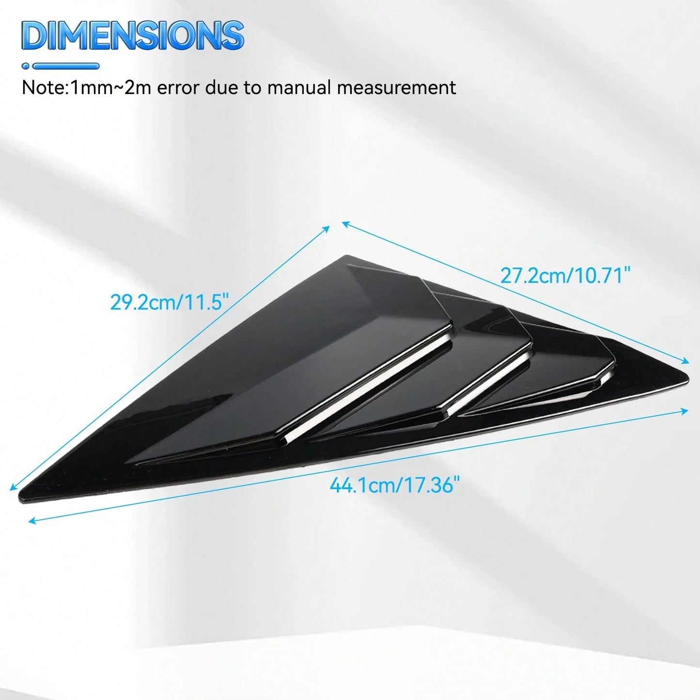 Fits 2022-2025 Civic 11th Sedan Side Window Louver Vent Gloss Black, Vehicle Accessory, Sleek Design, Durable Construction, Modern Vehicle Accessory, Sturdy Build