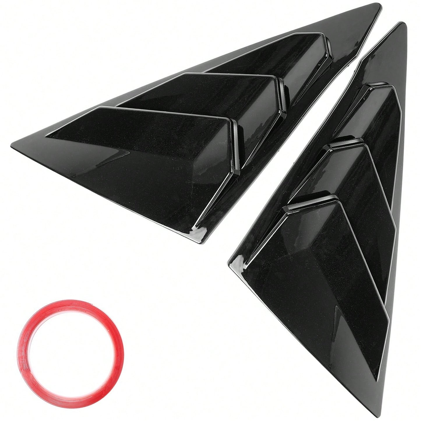 Fits 2022-2025 Civic 11th Sedan Side Window Louver Vent Gloss Black, Vehicle Accessory, Sleek Design, Durable Construction, Modern Vehicle Accessory, Sturdy Build