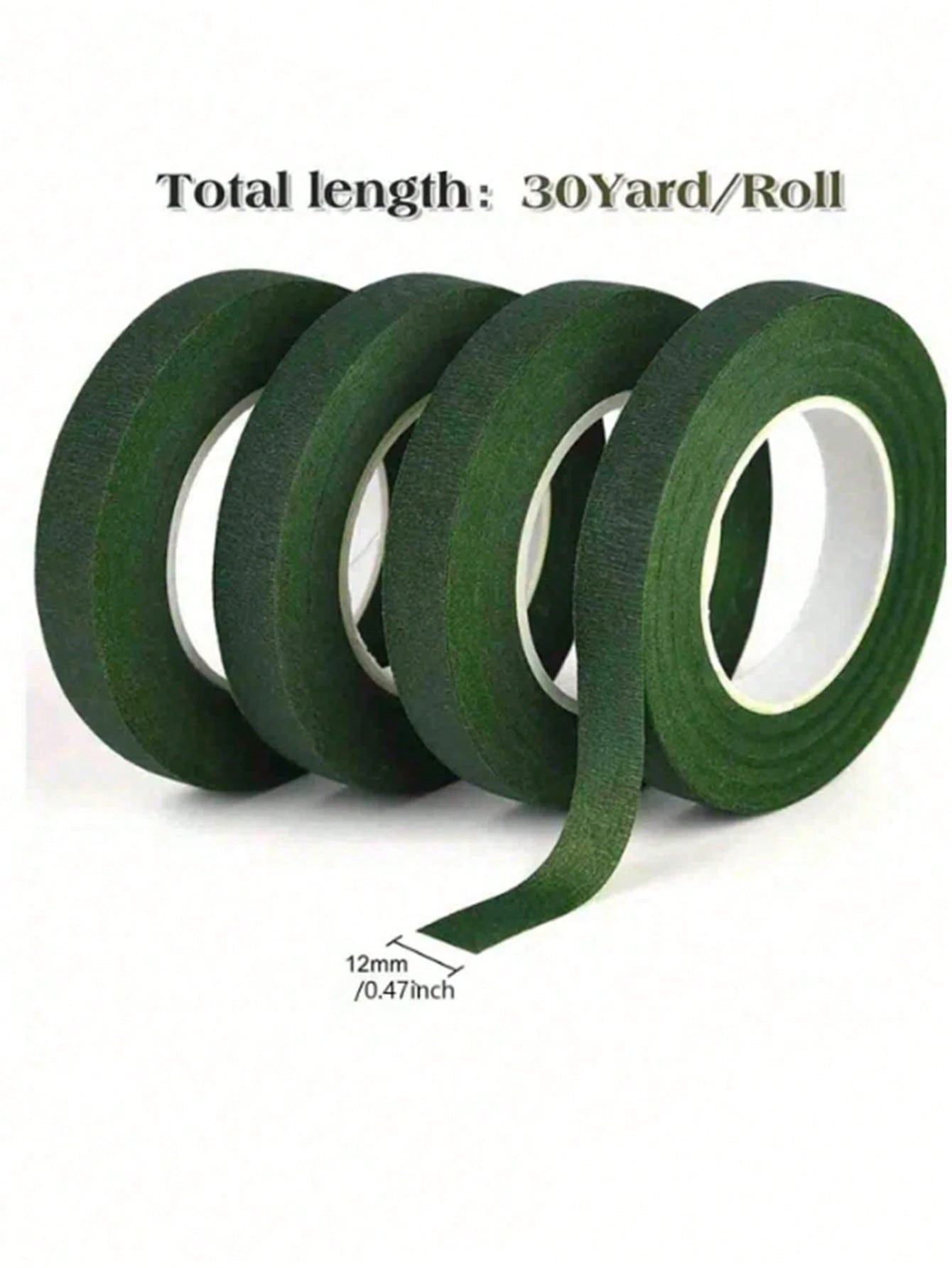 Floral Green Adhesive Tape, High Viscosity Packing Material For Bouquet, Gardening Green Cloth Tape, DIY Flower Stem Accessories