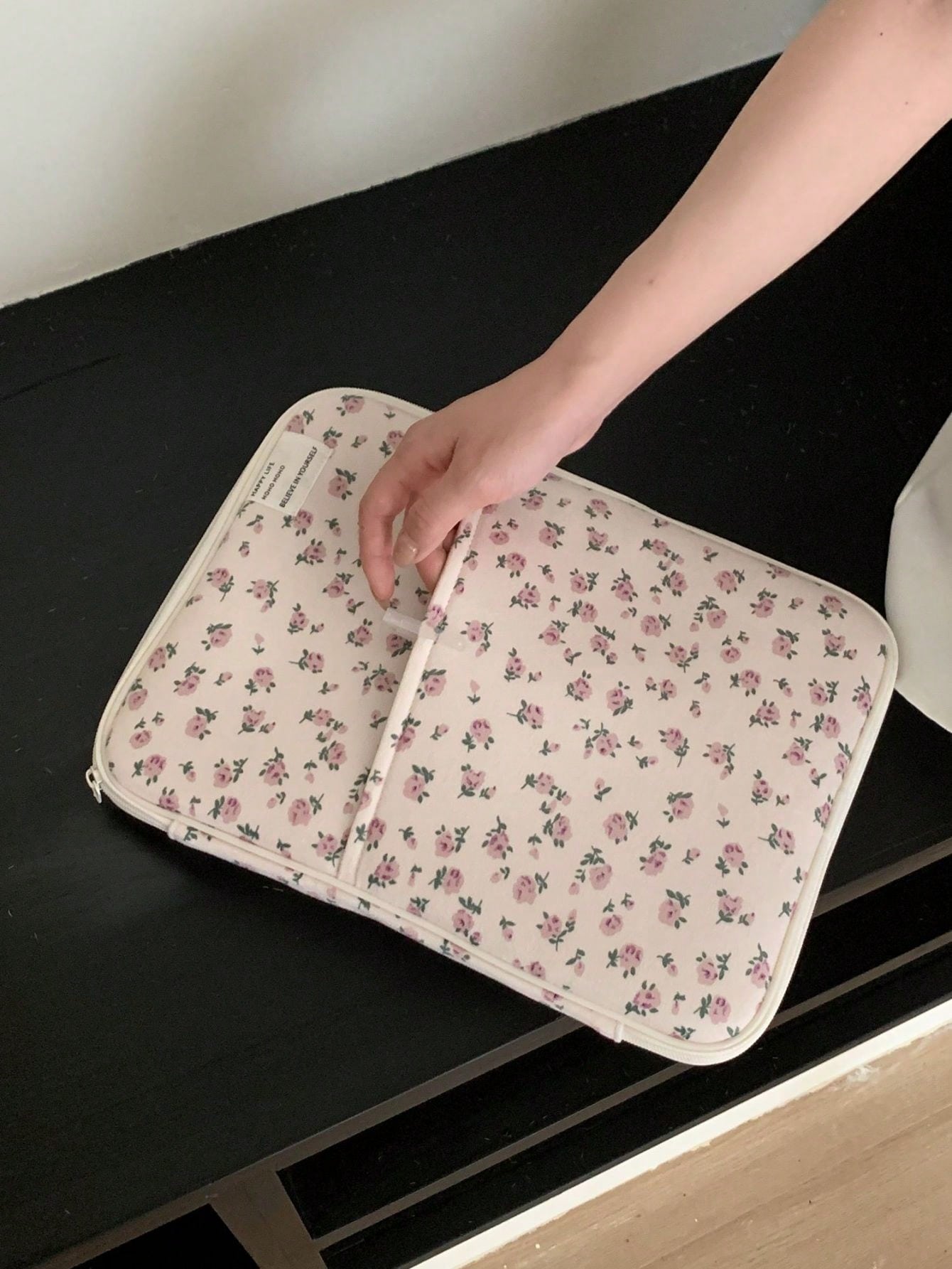 Floral Laptop Bag, Compatible With IPad/Compatible With Macbook 10-11 Inch 13-14 Inch, Multi Pocket Storage Accessories, Cute Tablet Inner Baglaptop Bag For Women Macbook Case College Essentials Back