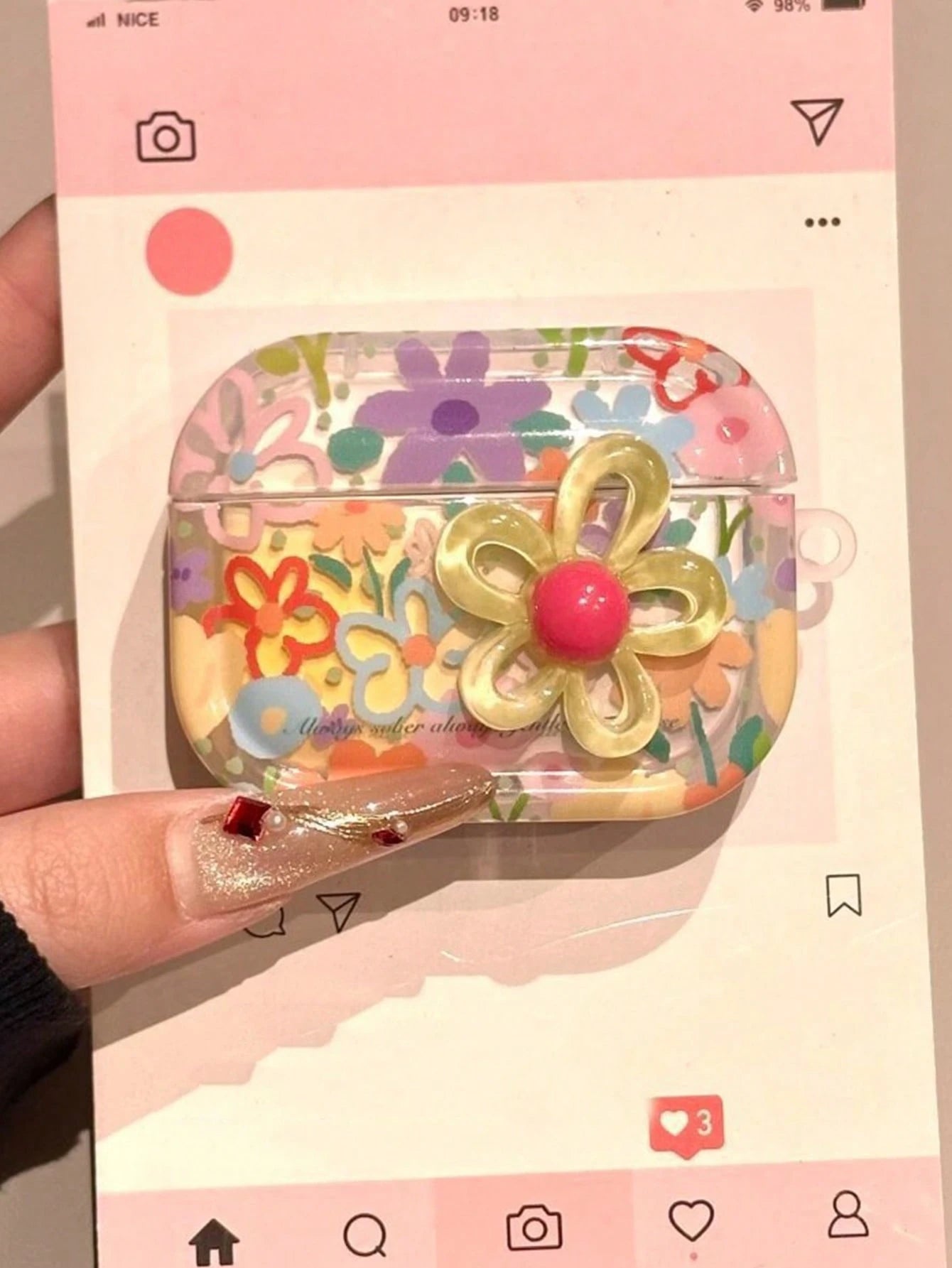 Flower 1pc Summer Floral Apple Case