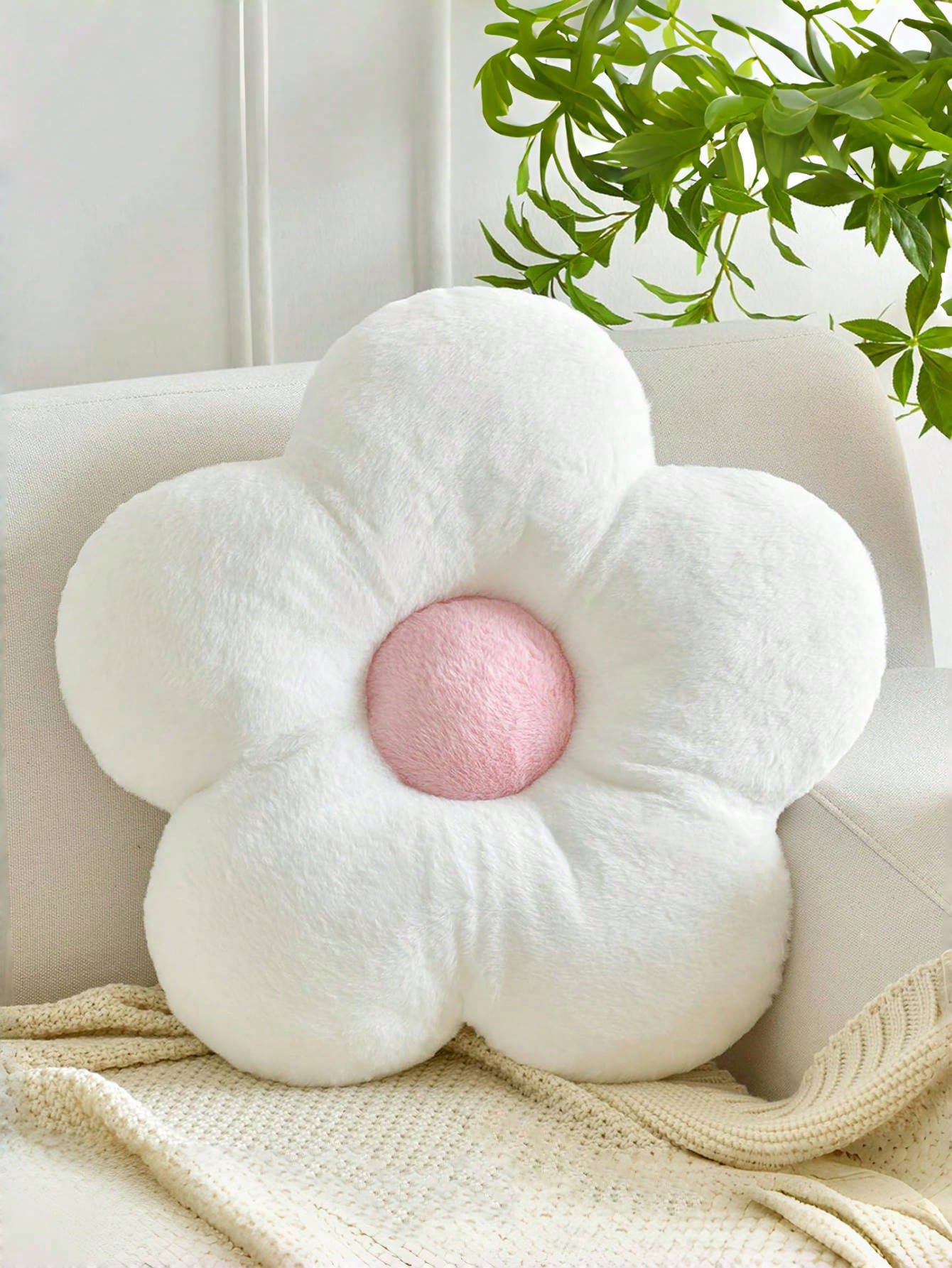 Flower Cushion, Soft Floral Lumbar Pillow, Sofa Chair Bed Home Decor, Bedroom Living Room Floral Cushion, Spring, Wedding Chronicle Furniture Decorative Pillow
