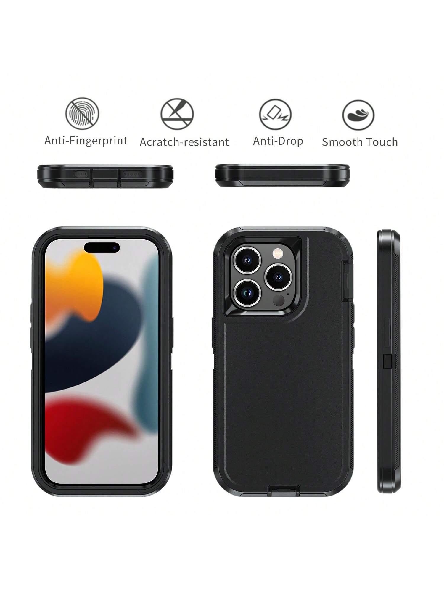 FOGEEK Shockproof Military Grade Shockproof Military-Grade Anti-Fall Shockproof Heavy Duty Protective Case (3-In-1) [Shock-Proof] [Anti-Fall] [Anti-Slip] Multilayer Protection Phone Case Waterproof Sc