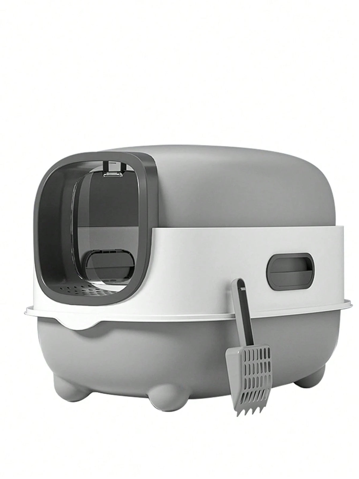 Foldable Cats Litter Box For Home, Enclosed Cats Litter Box With Lid And Scoop, Large Size Anti-Splashing Easy To-Clean, Front Entry And Exit