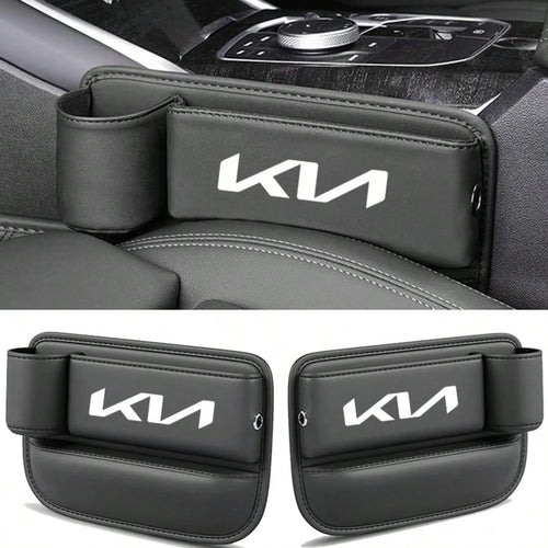 For KIA Car Accessories Car Seat Gap Water Cup Holder Leather Crevice Side Storage Box