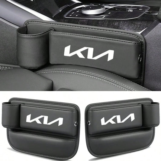 For KIA Car Accessories Car Seat Gap Water Cup Holder Leather Crevice Side Storage Box