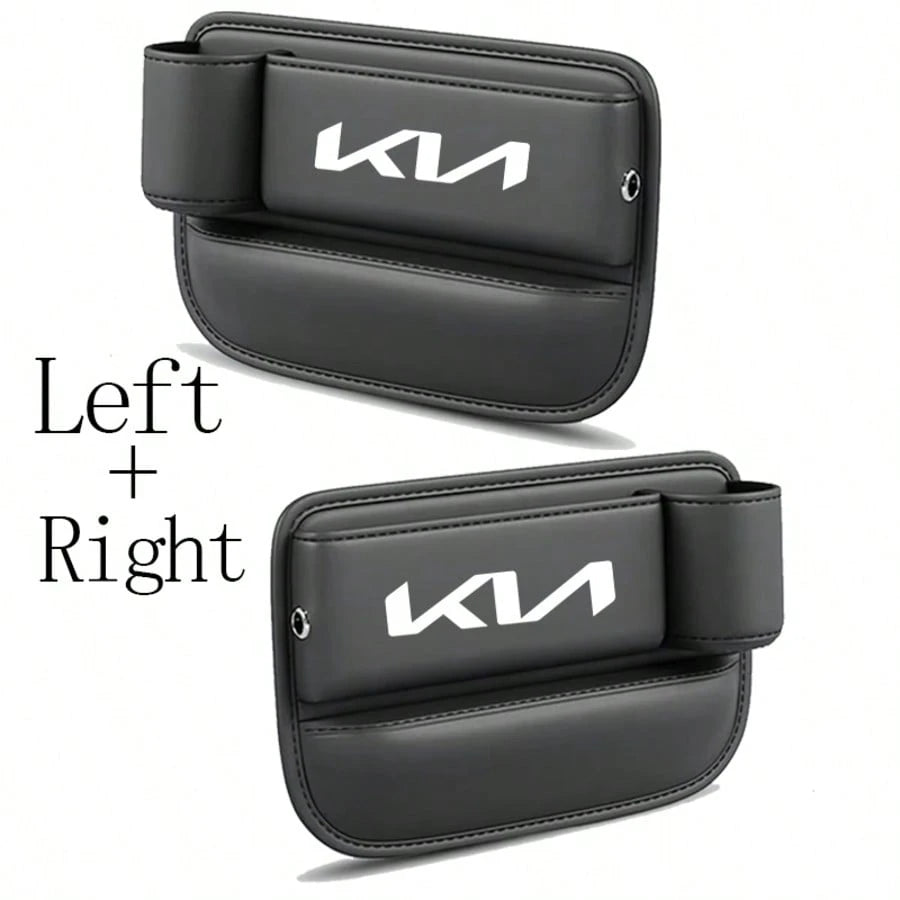 For KIA Car Accessories Car Seat Gap Water Cup Holder Leather Crevice Side Storage Box