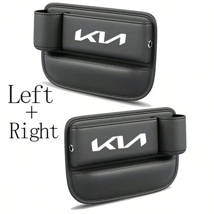 For KIA Car Accessories Car Seat Gap Water Cup Holder Leather Crevice Side Storage Box
