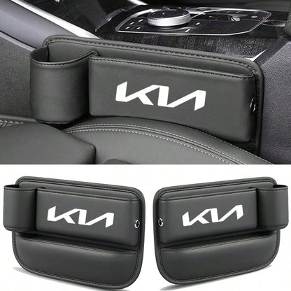 For KIA Car Accessories Car Seat Gap Water Cup Holder Leather Crevice Side Storage Box