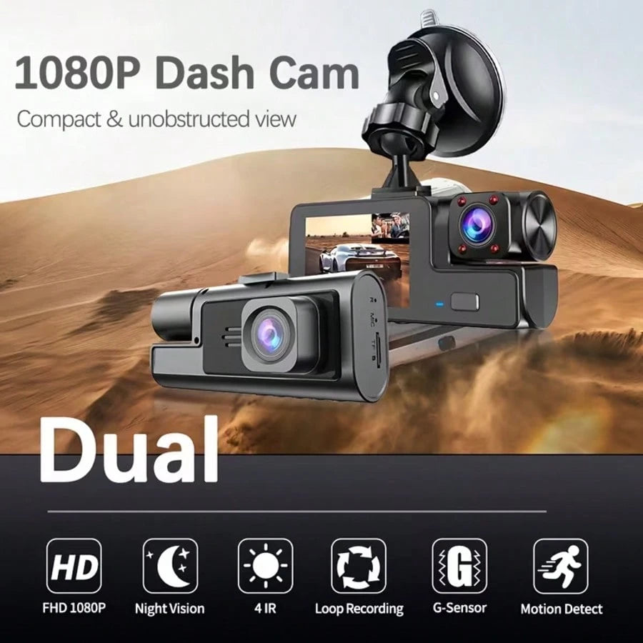 FOXGOD Car Recording, Essential For Road Loops, Car Accessories, Night Vision, Loop Recording, Car Camera
