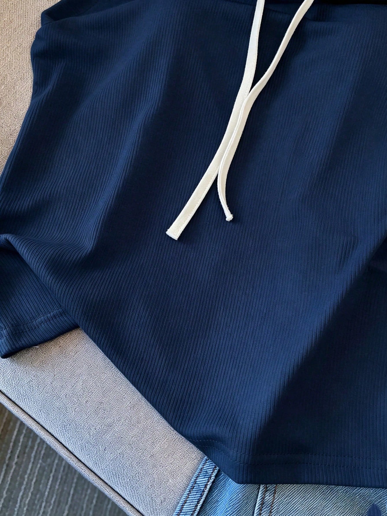 Franclia Spring/Summer Minimalist Cute Navy Blue And White Sleeveless Collared Top, Contrast Color Tie Bow Decor, Loose Short Length Women's Vest