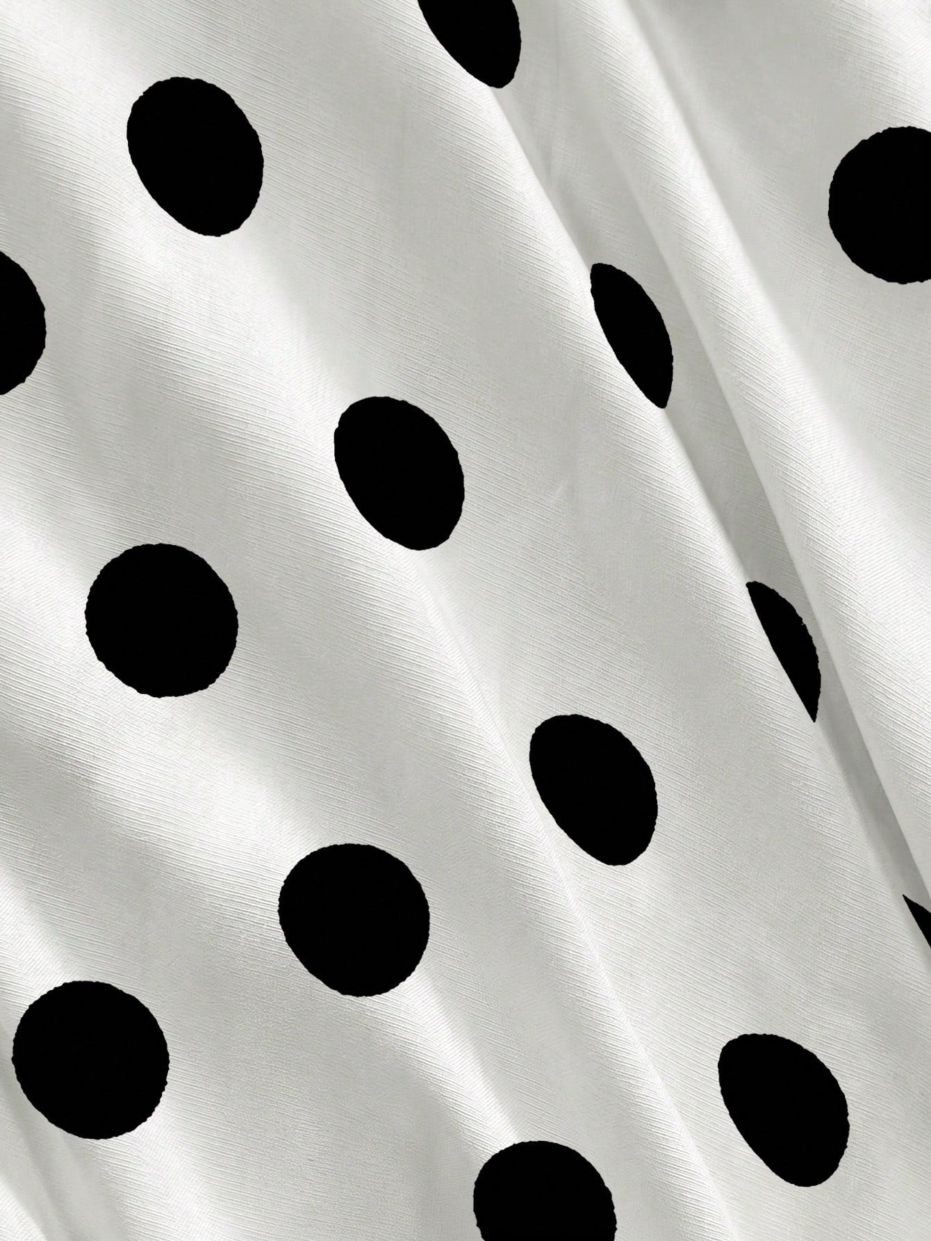 Franclia Women's Polka Dot Print V-Neck Single Breasted Thick Strap Waist-Defining Dress