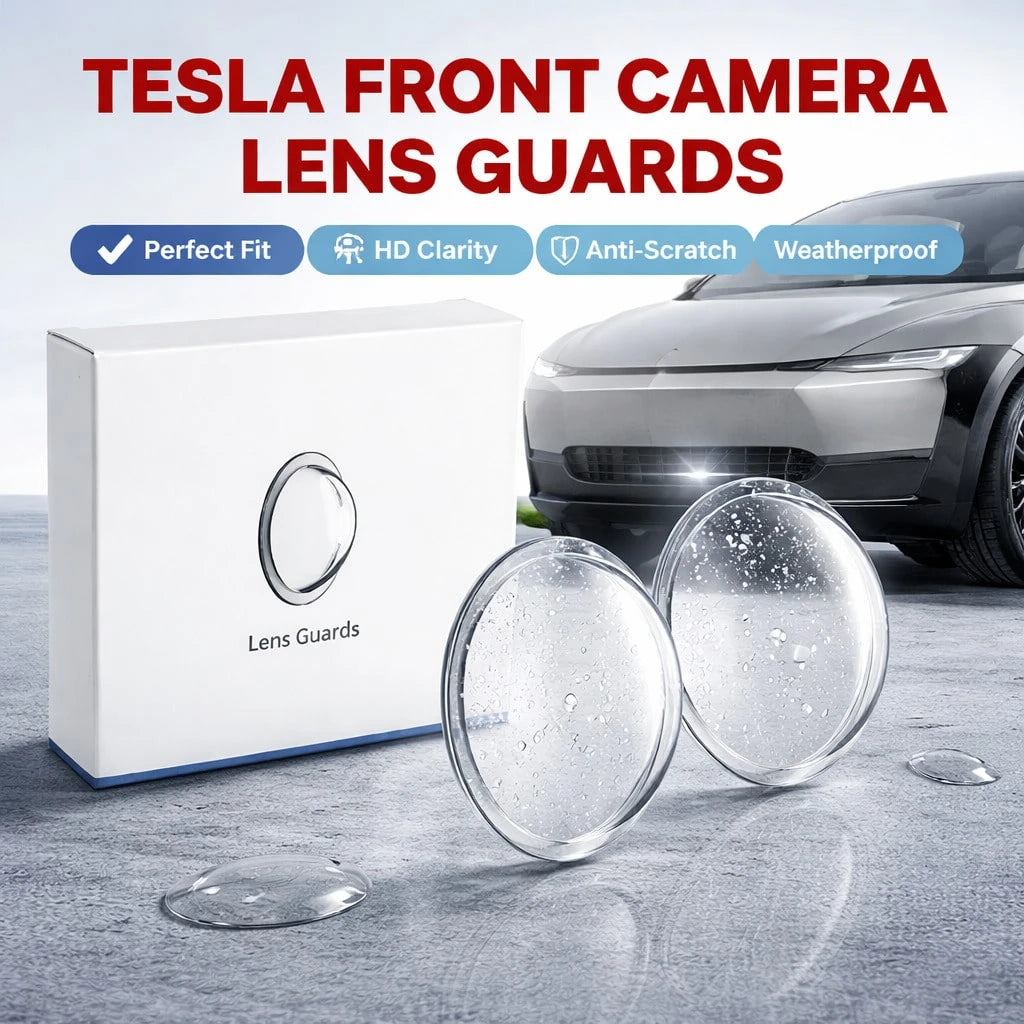 Front Bumper Camera Lens Guard PC Protector 2Pcs For 2025 Tesla Cybertruck Model Y Juniper Model S Model 3
