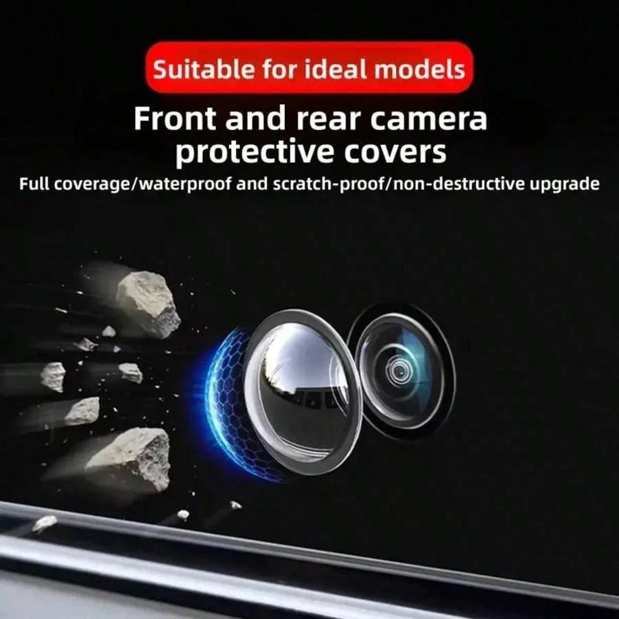 Front Bumper Camera Lens Guard PC Protector 2Pcs For 2025 Tesla Cybertruck Model Y Juniper Model S Model 3