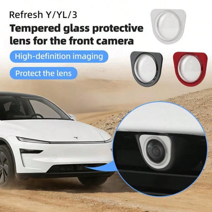 Front Bumper Camera Lens Guard PC Protector 2Pcs For 2025 Tesla Cybertruck Model Y Juniper Model S Model 3
