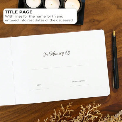 Funeral Guest Book For Memorial & Funeral Services – In Loving Memory Guest Sign In Book For Funerals – 738 Guest Entries With Name & Address, 129 Pages, Hardcover, 10x7″ (Dark Terracotta)