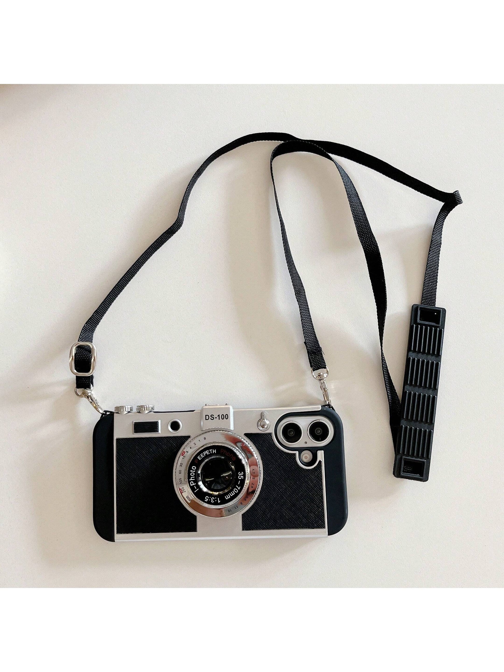Funny Crossbody 3d Camera Shaped Phone Case Compatible With 14 Pro Max, Comptible With 13 With Lanyard, Comptible With 11/12/X/Xs/Xr/Xs Max Waterproof Shockproof Anti-Fall Scratch Resistant, Birthday
