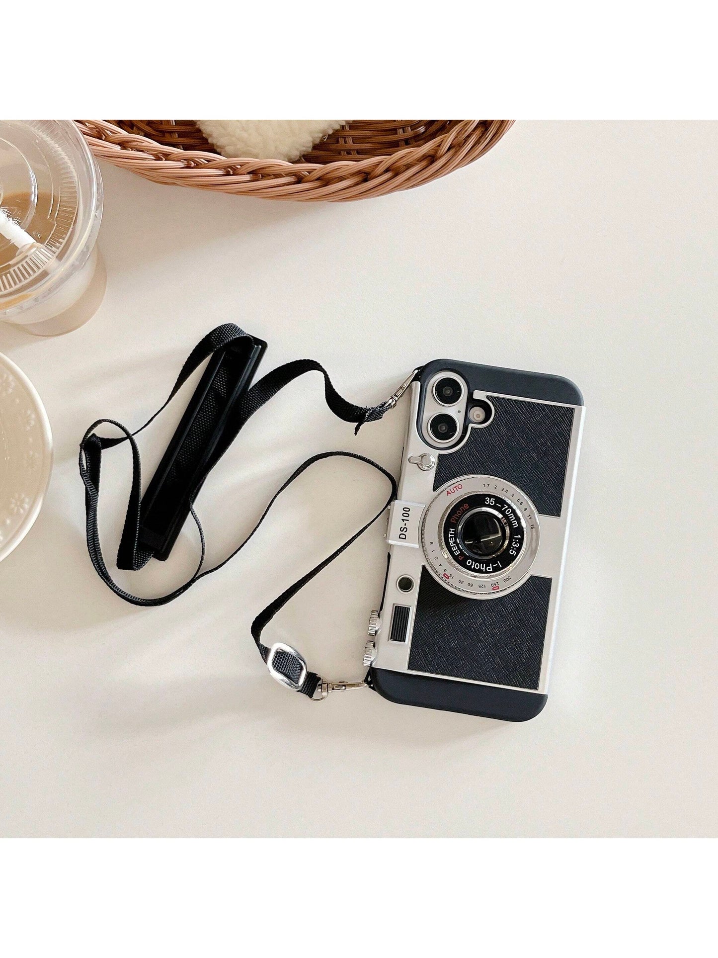 Funny Crossbody 3d Camera Shaped Phone Case Compatible With 14 Pro Max, Comptible With 13 With Lanyard, Comptible With 11/12/X/Xs/Xr/Xs Max Waterproof Shockproof Anti-Fall Scratch Resistant, Birthday