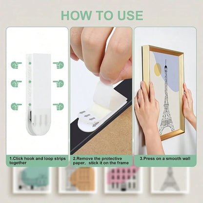 GdBaijiBailihe Picture Hanging Strips Heavy Duty, Removable Adhesive Poster Strips For Frame Mounting Strips Without Nails, Damage Free Hanging Poster Hangers For Classroom, Dorm, Apartment Essentials