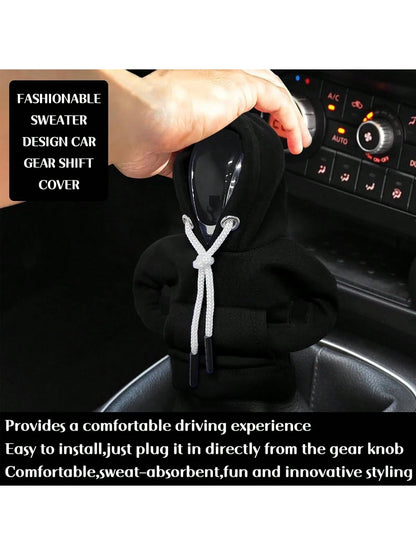 Gear Shift Hoodie, Universal Shift Knob Cover, 4.7 Inch Car Shifter Funny Sweater Hoodie For Gearshift, Automotive Interior Accessories, Polyester