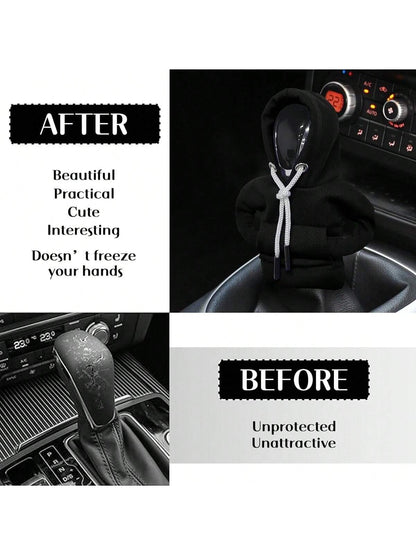 Gear Shift Hoodie, Universal Shift Knob Cover, 4.7 Inch Car Shifter Funny Sweater Hoodie For Gearshift, Automotive Interior Accessories, Polyester