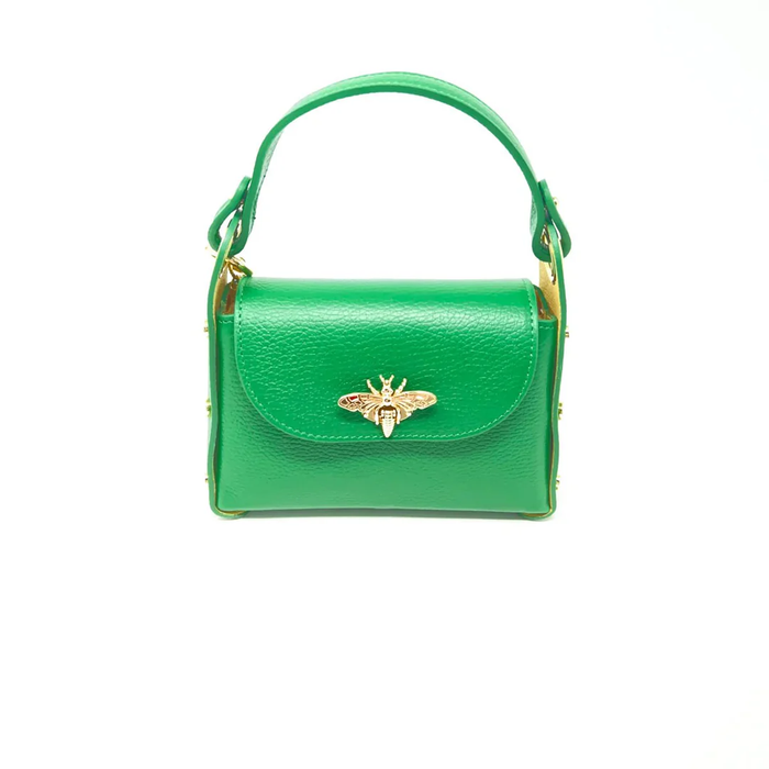 German Fuentes Genuine Italian Leather Bumblebee Mini Bag Kelly Green