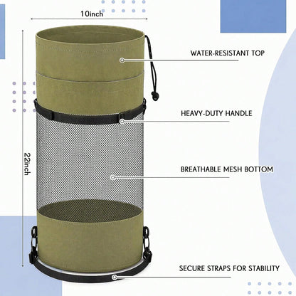 Gersoniel Portable Boat Trash Bags Boat Accessories Container Outdoor Medium Hoop Mesh Trash Bags Reusable Garbage Container Cabin Storage For Men