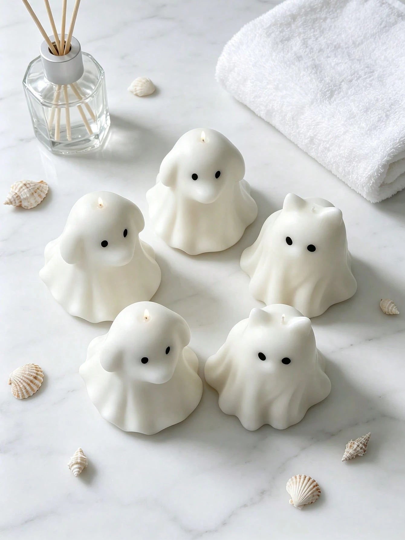 Ghost Dog Or Cat Candle Mold, Suitable For Making Cute Candles And Autumn/Thanksgiving Themed Scented Tea Lights; Can Be Used For Candle Making, Aromatherapy, Handmade Soap Making, Home Decor, Holiday