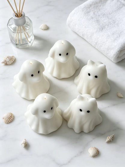 Ghost Dog Or Cat Candle Mold, Suitable For Making Cute Candles And Autumn/Thanksgiving Themed Scented Tea Lights; Can Be Used For Candle Making, Aromatherapy, Handmade Soap Making, Home Decor, Holiday