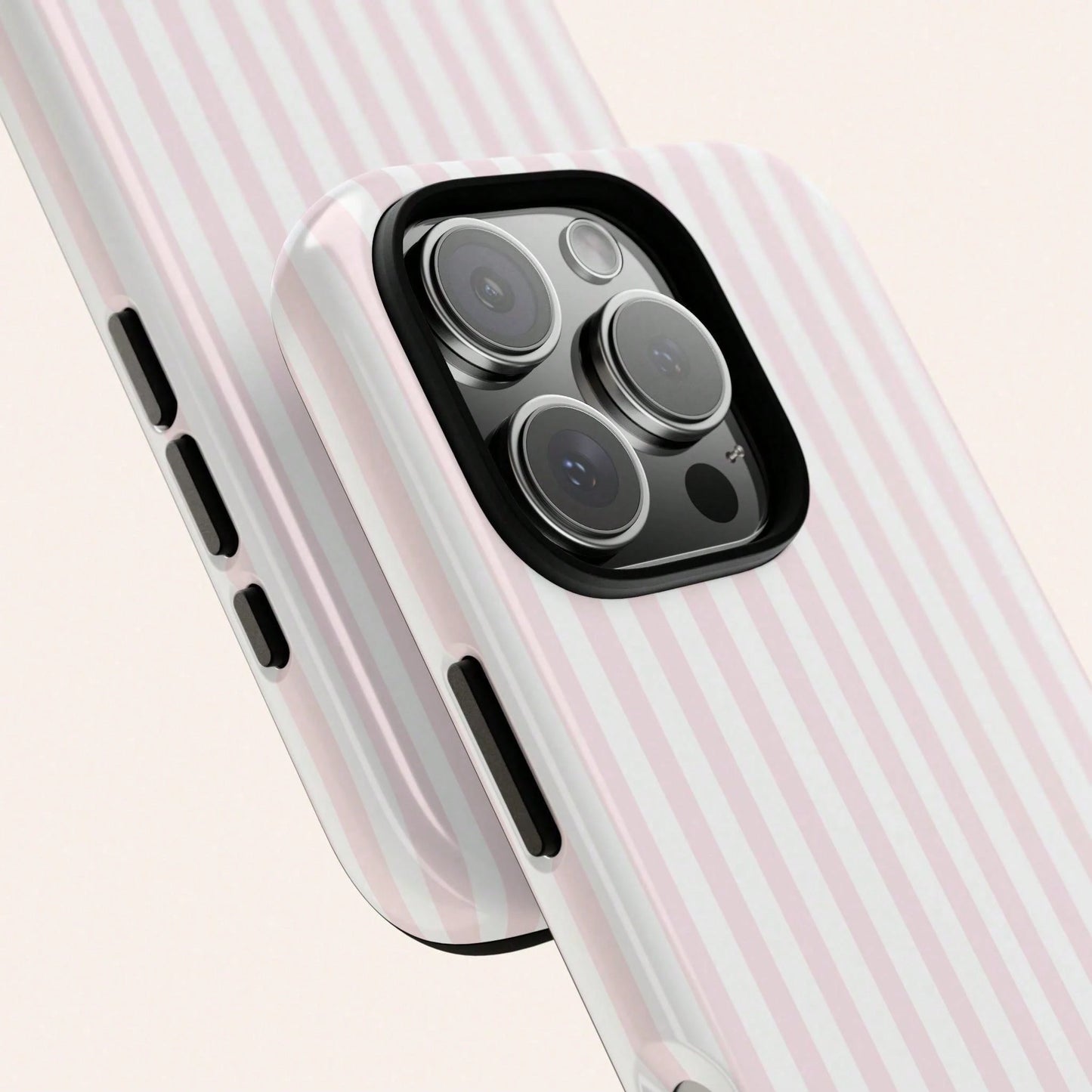 GIIPPA Pink & White Striped Phone Case, Compatible With IPhone 17/16/15/14/13/12/11 Pro Max