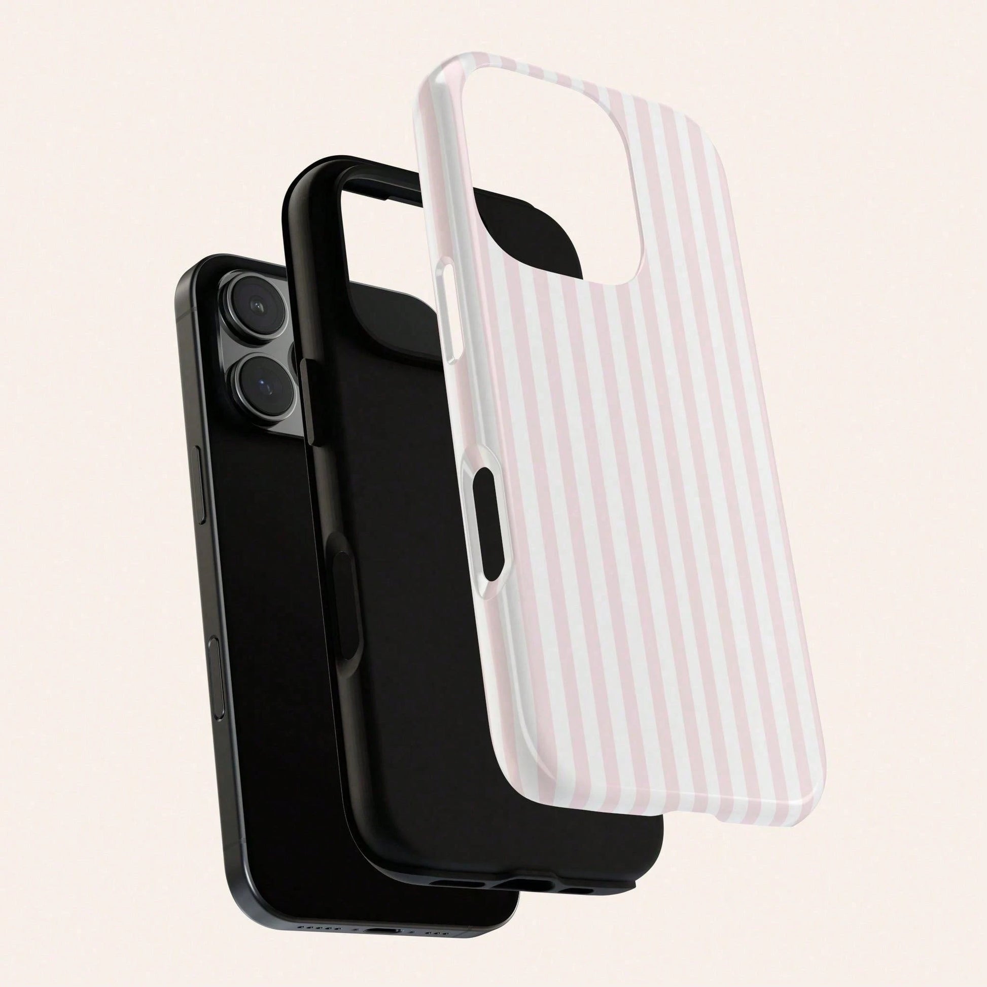 GIIPPA Pink & White Striped Phone Case, Compatible With IPhone 17/16/15/14/13/12/11 Pro Max