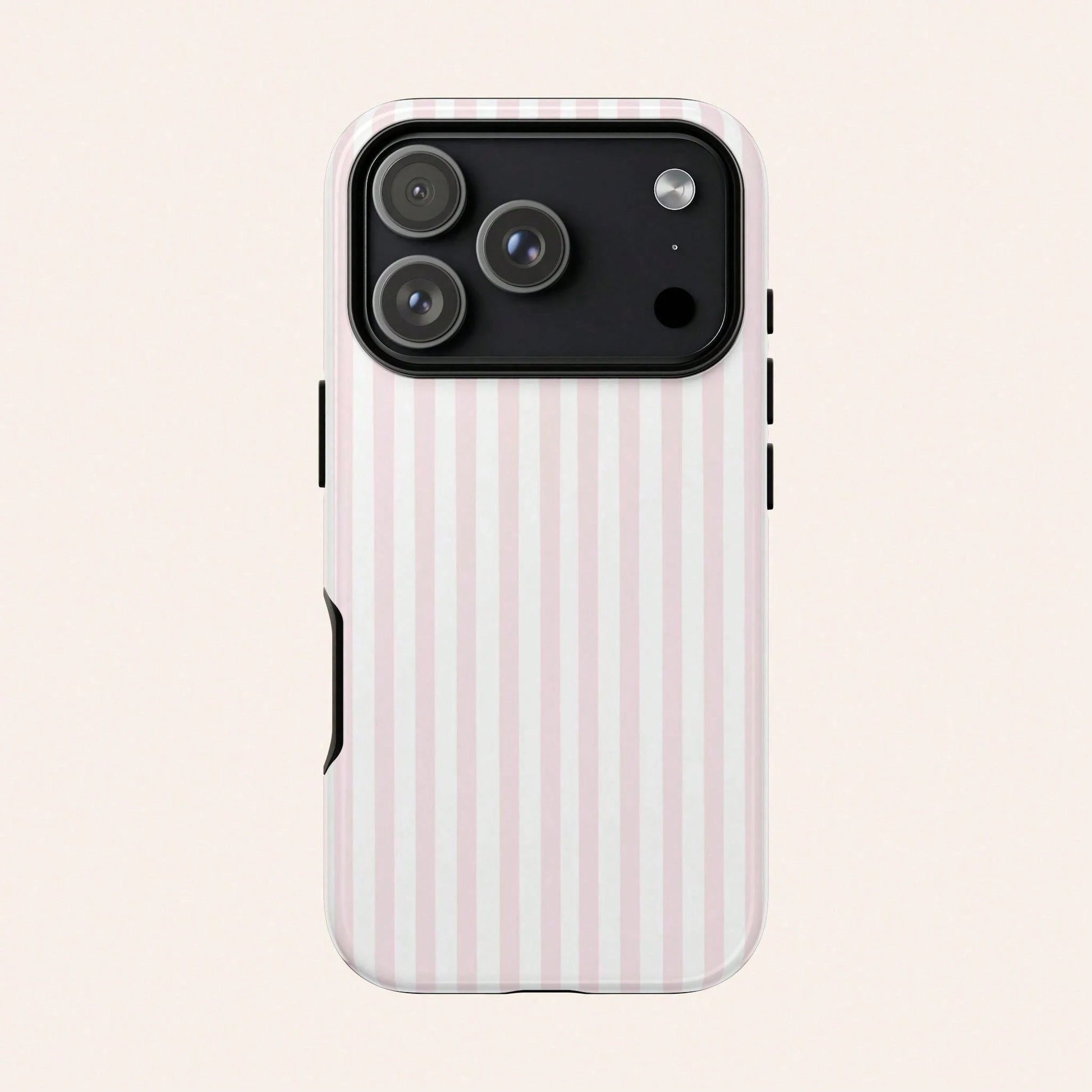 GIIPPA Pink & White Striped Phone Case, Compatible With IPhone 17/16/15/14/13/12/11 Pro Max