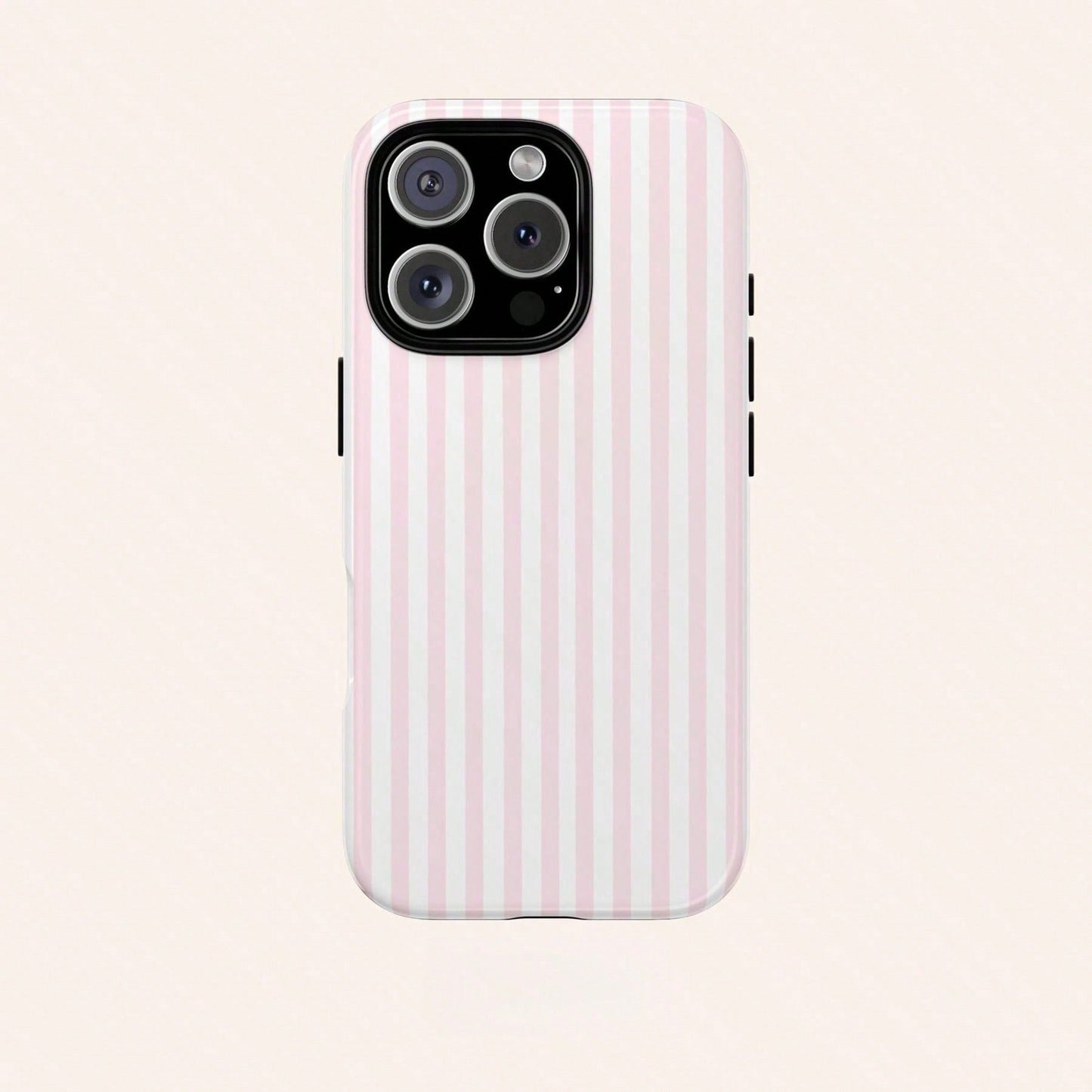 GIIPPA Pink & White Striped Phone Case, Compatible With IPhone 17/16/15/14/13/12/11 Pro Max