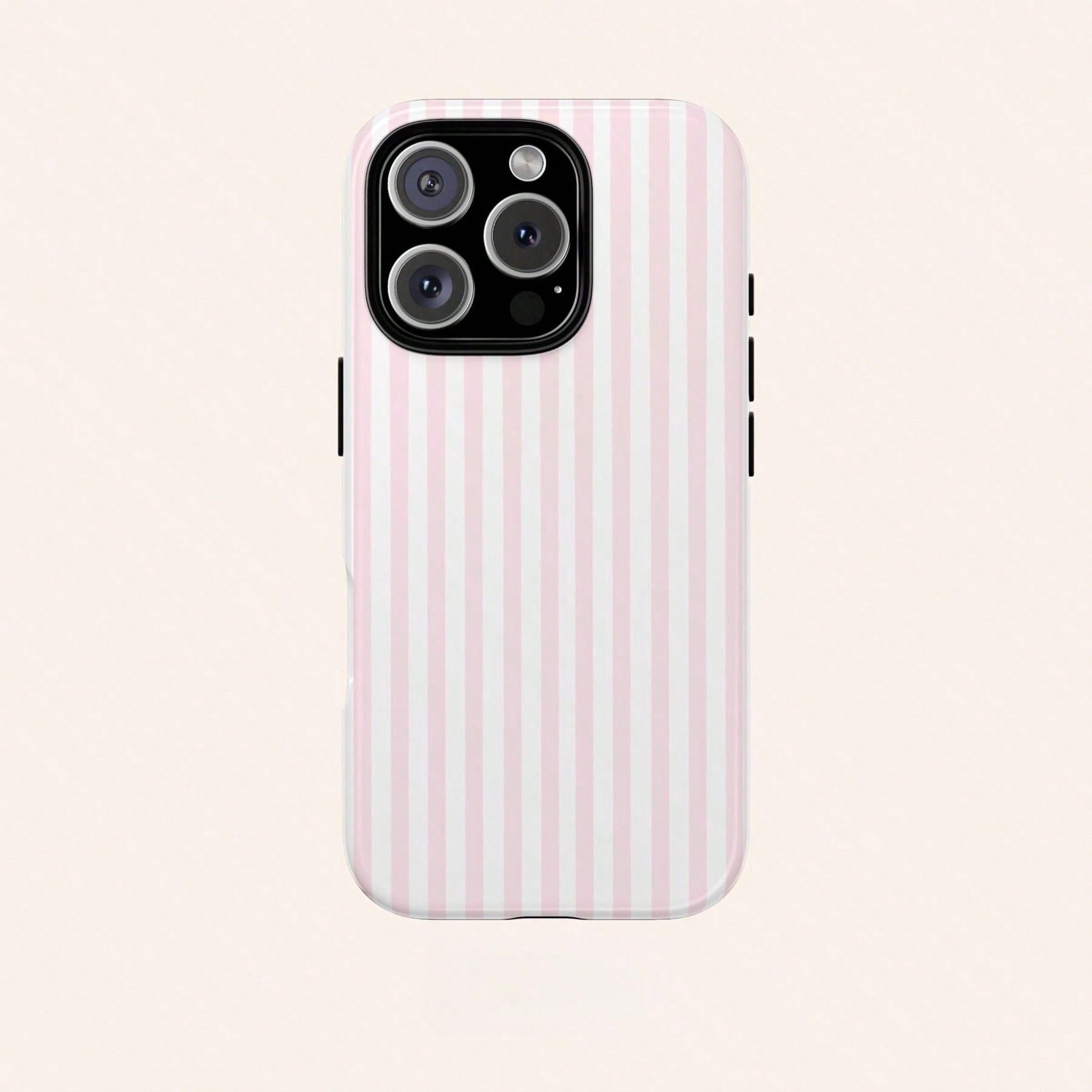 GIIPPA Pink & White Striped Phone Case, Compatible With IPhone 17/16/15/14/13/12/11 Pro Max