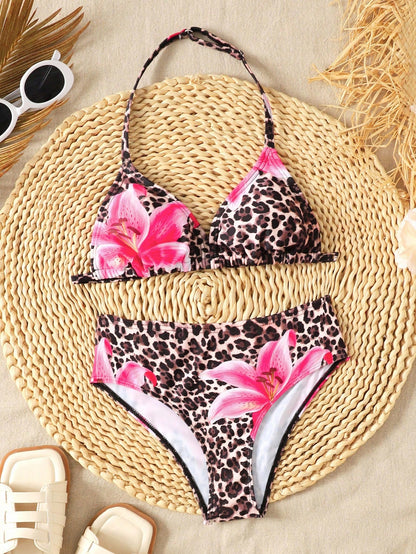 Girlism Tween Girl Tween Girls Casual Comfortable Polka Dot Vacation Bikini Swimwear