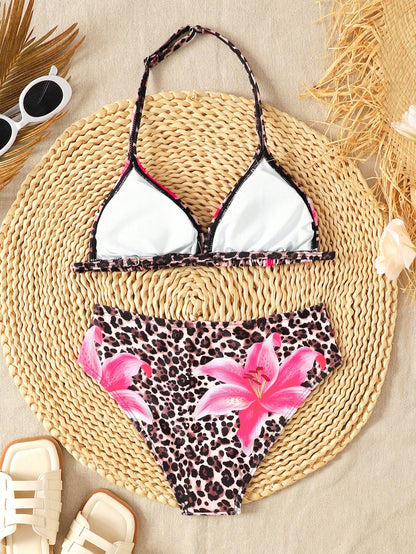 Girlism Tween Girl Tween Girls Casual Comfortable Polka Dot Vacation Bikini Swimwear