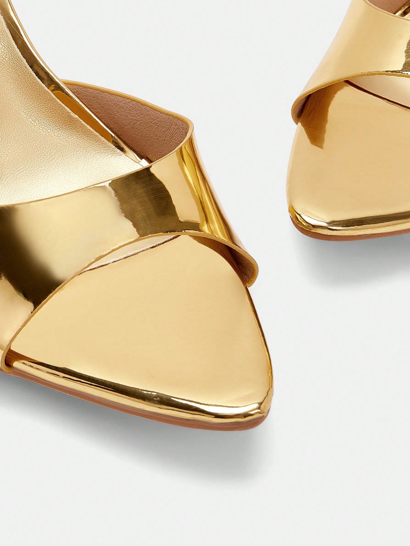 Glitzique Women's Black Transparent Pyramid Decor Pointed Toe High Heel Mules, Glamorous Party High Heel Sandals Spring Shoes Summer Shoes