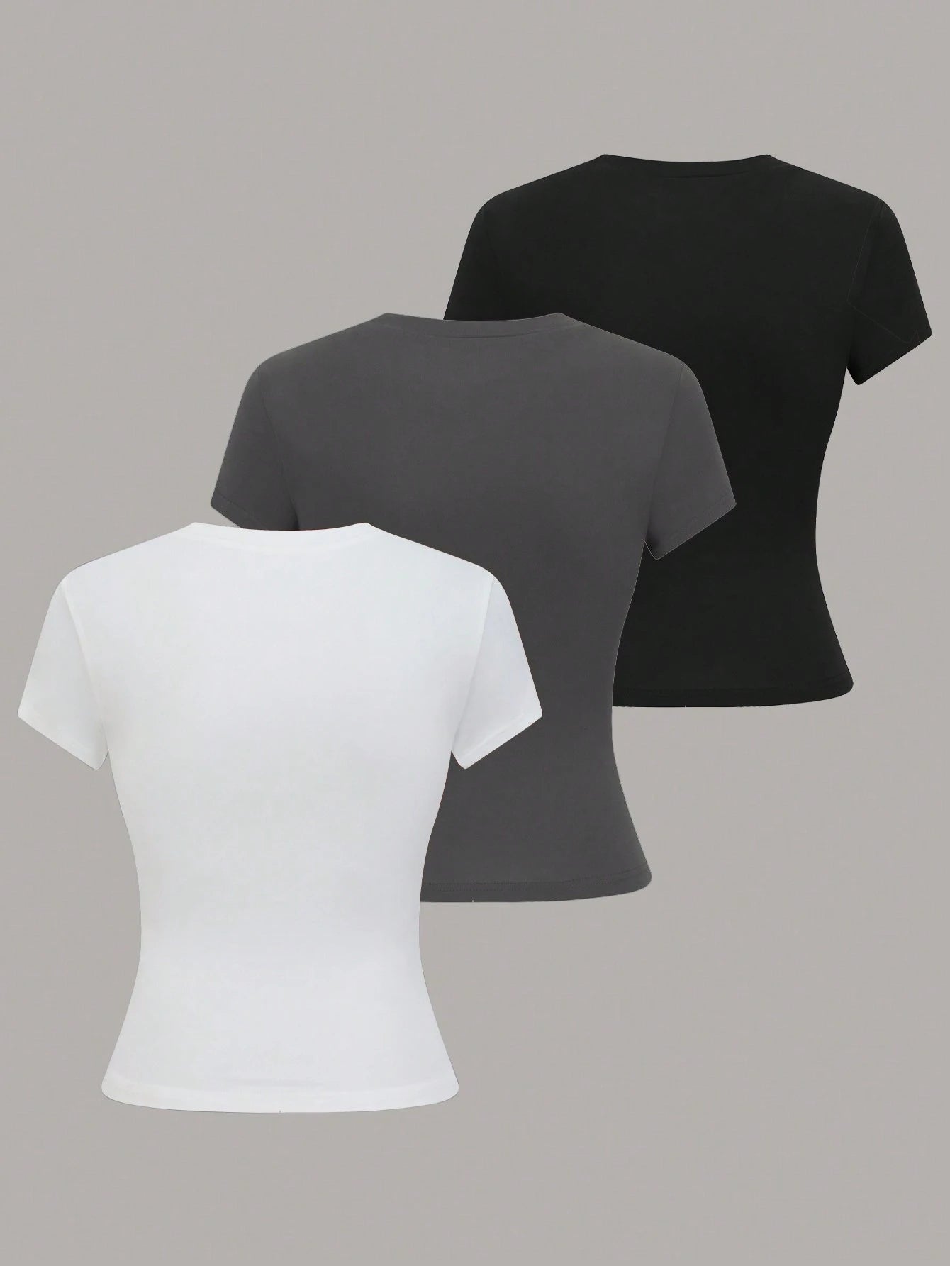GlowEve Women Solid Color Crew Neck Short Sleeve Casual Versatile T-Shirt