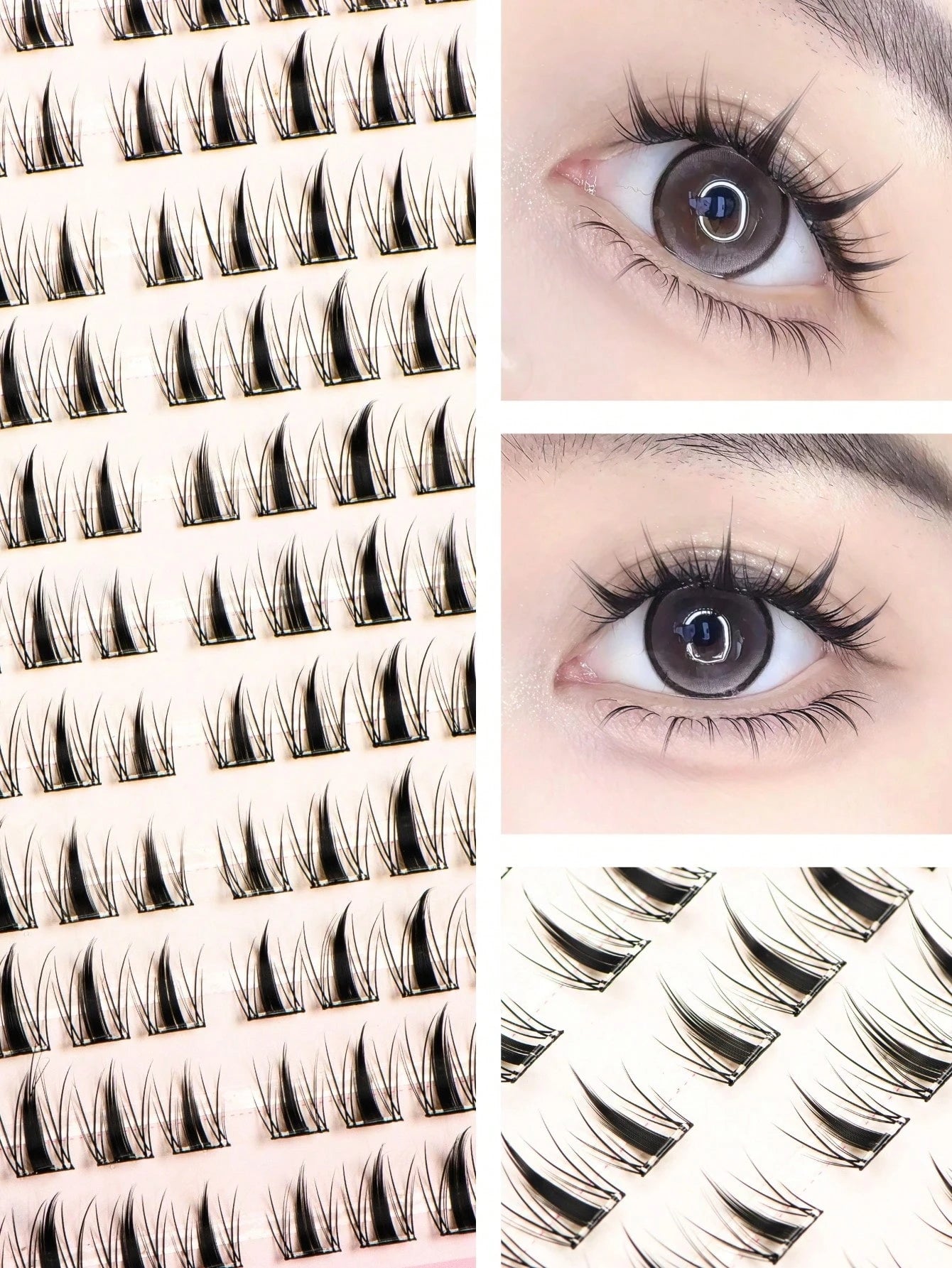 Glue-Free Little Rabbit False Eyelash Clusters- 110 Clusters Independent Segmented Design, 12MM Natural Fixed Length, C-Curl Lightweight And Airy, Self-Adhesive Base, No Extra Glue Needed For Quick A
