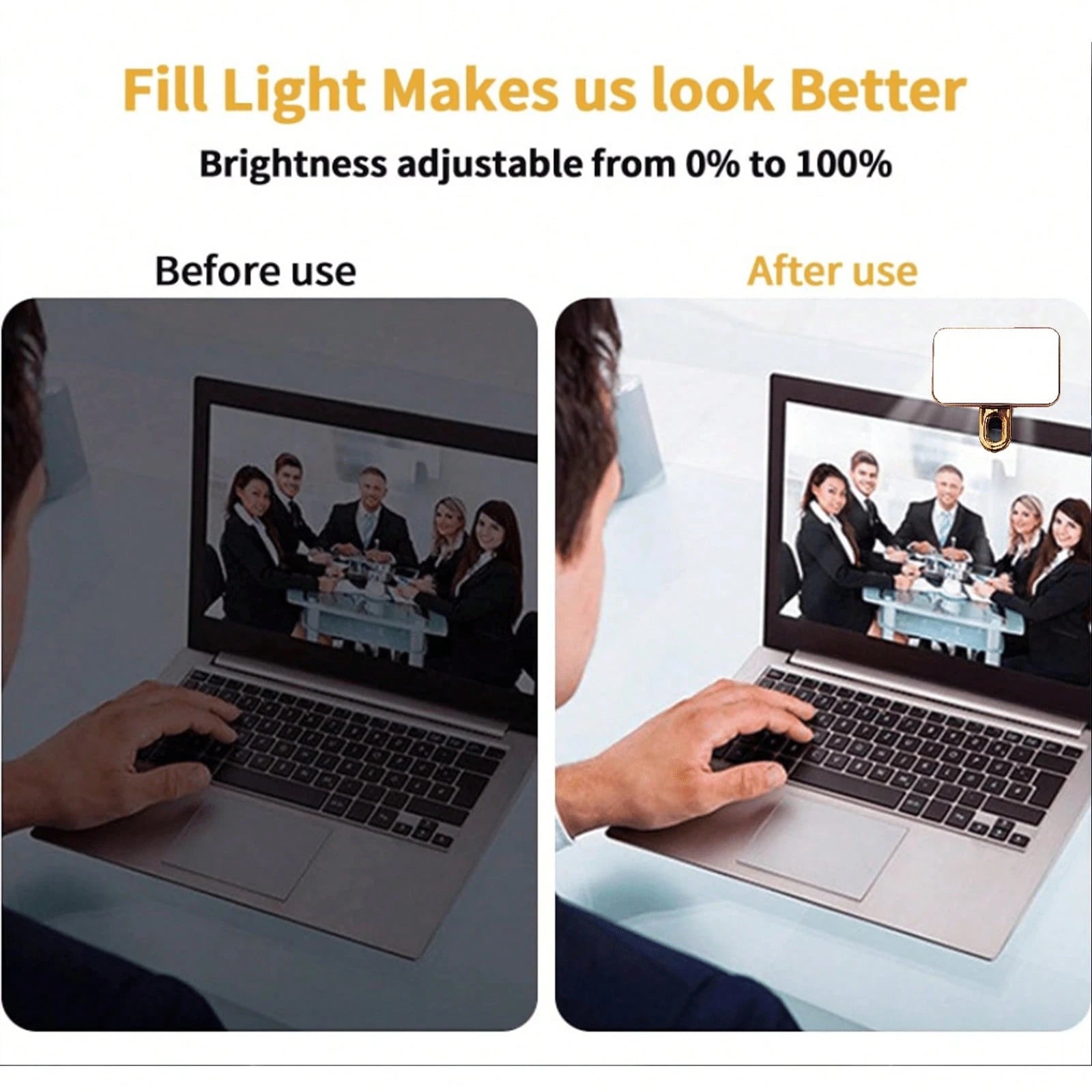 Gold Portable Rechargeable LED Ring Light, 3 Lighting Modes, USB & Battery Powered, Compatible With IPhone 15/14/13/12/11 Pro Xs, A72/A71/A52/A51, For Phones, Cameras, Videos, Zoom Calls, High Power